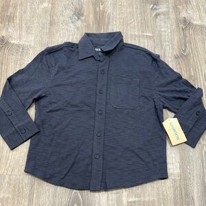Kids  Navy Button-Up Shirt